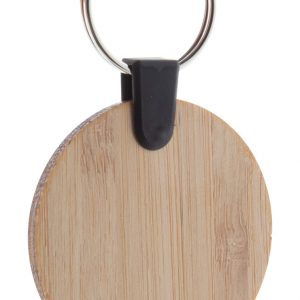 Bambry bamboo keyring, round