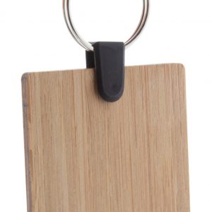 Bambry bamboo keyring, square