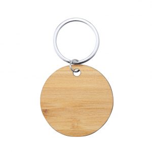 Sonek bamboo keyring, round