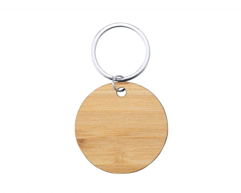 Sonek bamboo keyring, round