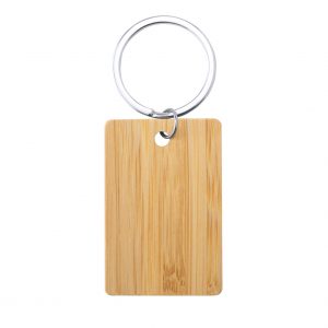 Sonek bamboo keyring, rectangle
