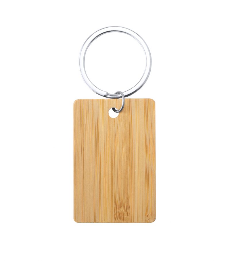 Sonek bamboo keyring, rectangle