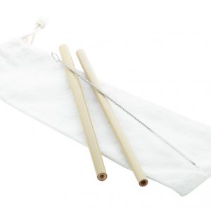 BooSip bamboo straw set