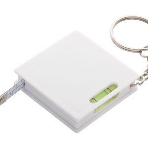 Level tape measure with keyring