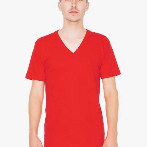 UNISEX FINE JERSEY V-NECK T-SHIRT