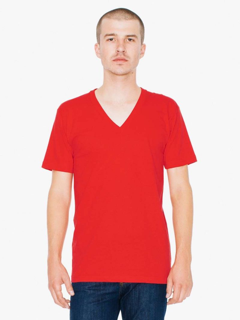 UNISEX FINE JERSEY V-NECK T-SHIRT