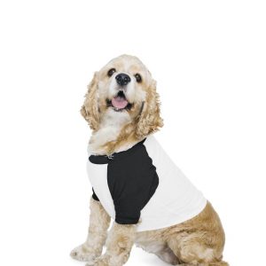 DOG POLY-COTTON 3/4 SLEEVE RAGLAN T-SHIRT