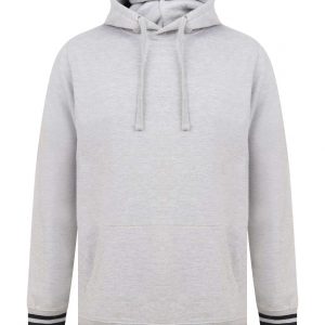 HOODIE WITH STRIPED CUFFS