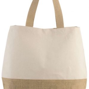 CANVAS & JUTE HOLD-ALL SHOPPER BAG