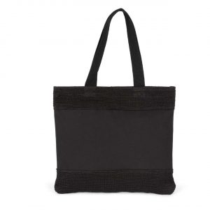 SHOPPING BAG IN COTTON AND WOVEN JUTE THREADS