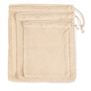 MESH BAG WITH DRAWSTRING CARRY HANDLE