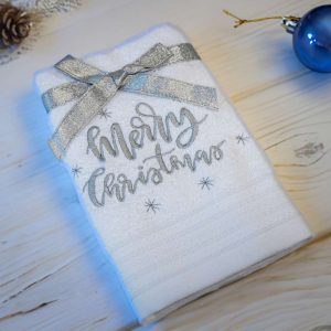 OLIMA CHRISTMAS TOWEL - MERRY CHRISTMAS STARS