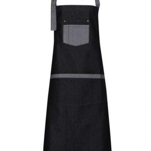'DOMAIN' CONTRAST DENIM BIB APRON