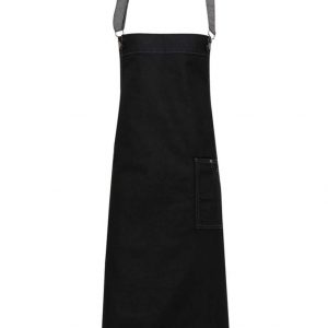 'DISTRICT' WAXED LOOK DENIM BIB APRON
