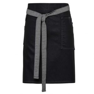 'DIVISION' WAXED LOOK DENIM WAIST APRON