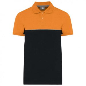 UNISEX ECO-FRIENDLY TWO-TONE SHORT SLEEVE POLO SHIRT