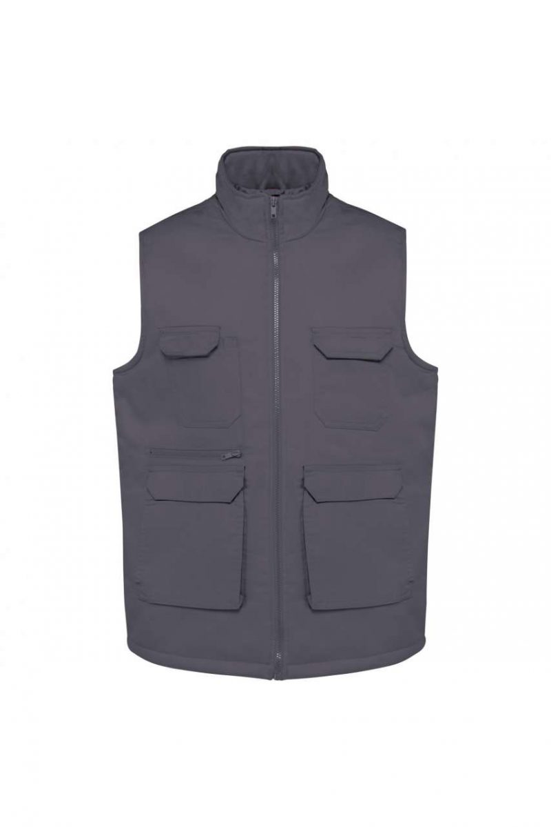 UNISEX PADDED MULTI-POCKET POLYCOTTON VEST